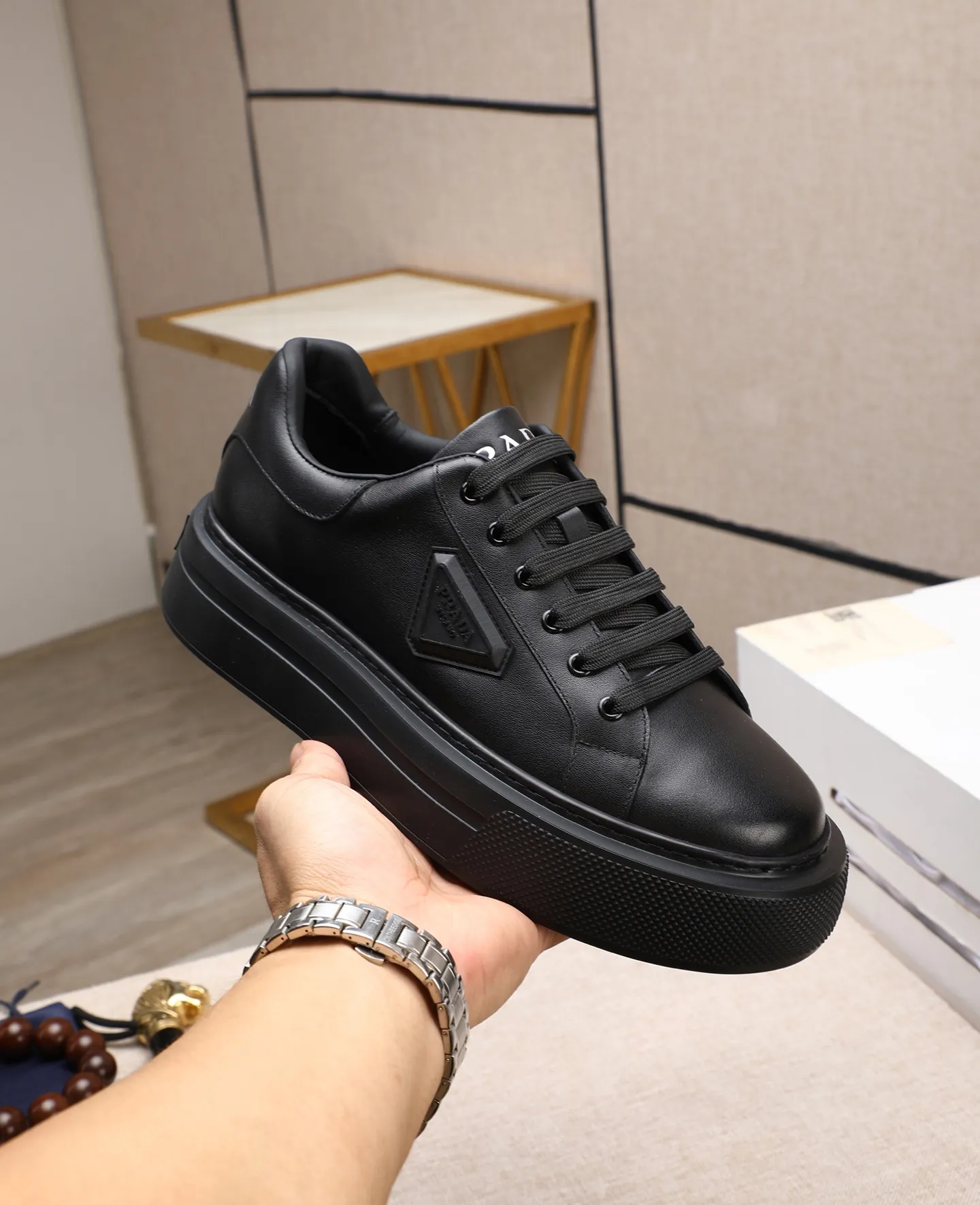 Men's shoes 💰580 [PRADA] Popular items in men's shoe counters, synchronized with the official website, high-quality shipments ✔️Original cowhide + cowhide lining, 1🆚1 replica, original original outsole, 38-45 (customized for 45, non-refundable)